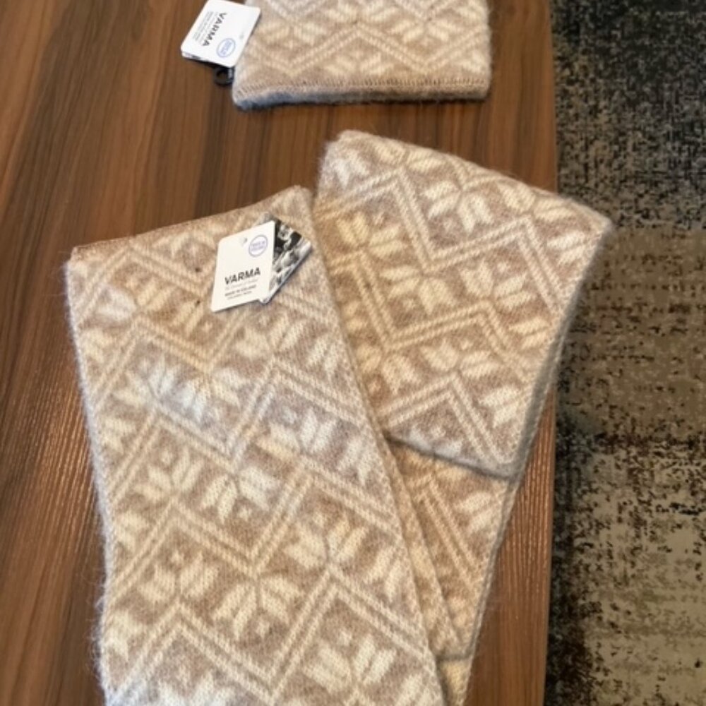 Beautiful Woman's Icelandic Hat and Scarf set.  Purchased in Reykjavik, Iceland